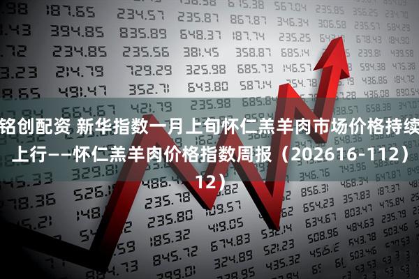 铭创配资 新华指数一月上旬怀仁羔羊肉市场价格持续上行——怀仁羔羊肉价格指数周报（202616-112）