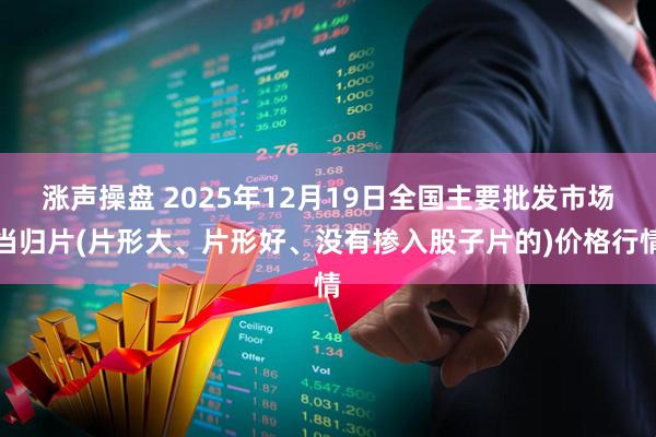 涨声操盘 2025年12月19日全国主要批发市场当归片(片形大、片形好、没有掺入股子片的)价格行情