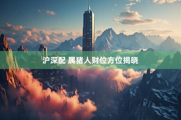 沪深配 属猪人财位方位揭晓