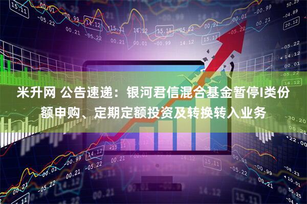 米升网 公告速递：银河君信混合基金暂停I类份额申购、定期定额投资及转换转入业务